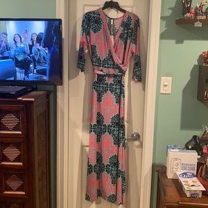 BNWT! Pink Blush Pink&Blue Maternity Dress 3X